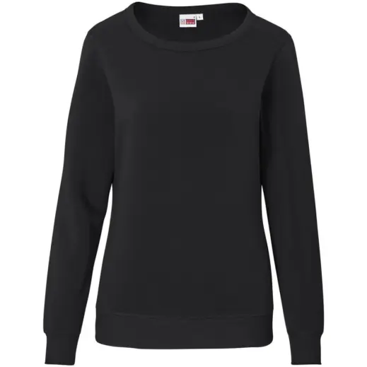 Ladies Quinn Crew Neck Sweater Black Front